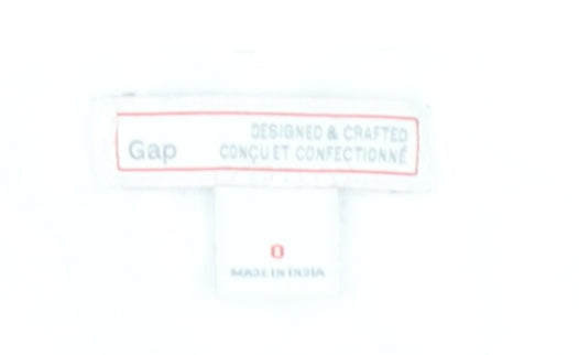 Gap Womens White A-Line Knee Length Cotton Skirt Size 4