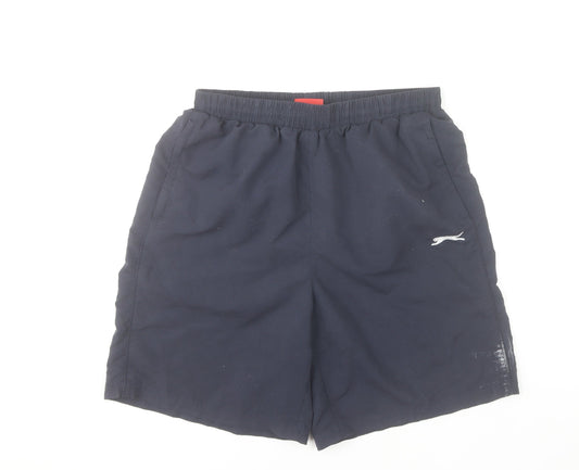 Slazenger Men's Black L Sports Shorts Elastic Waist Quick Dry