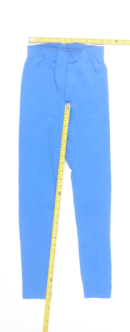 Myprotein Womens Blue Cotton Elastane Slim Fit Active Leggings Size S