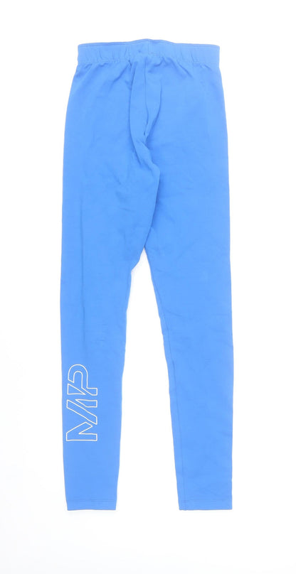 Myprotein Womens Blue Cotton Elastane Slim Fit Active Leggings Size S