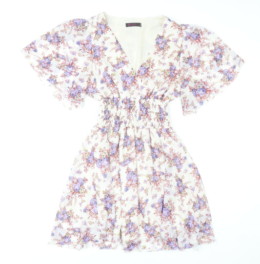 Rise Women’s Multicoloured Floral A-Line Short Dress Size 14