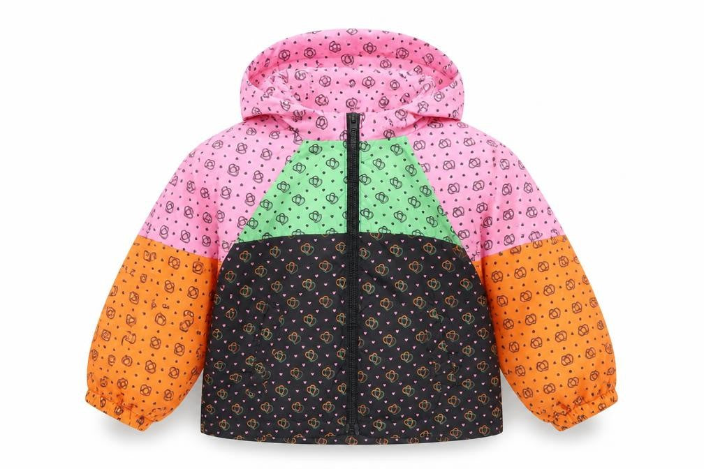 Next Girls Multicoloured Hooded Windbreaker Jacket 3 Years