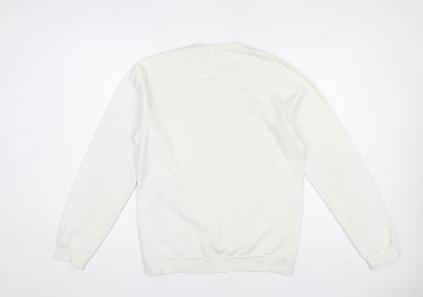 Nike Women’s White Small Pullover Sweatshirt Cotton Blend Crew Neck