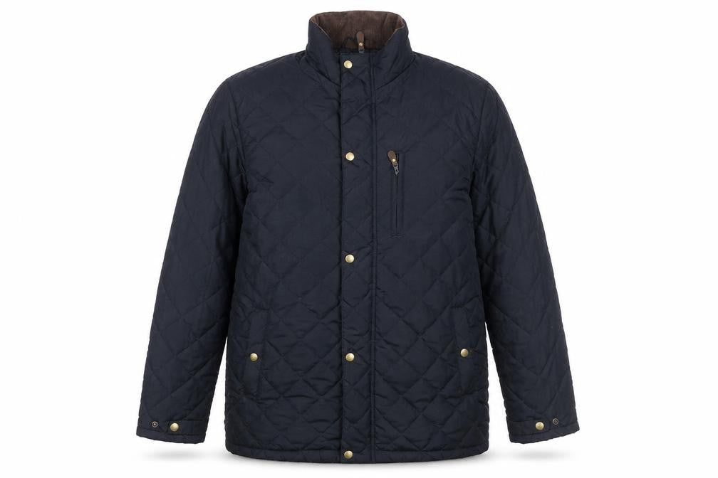 Target Dry Men's Blue Quilted Mid-Length Jacket M