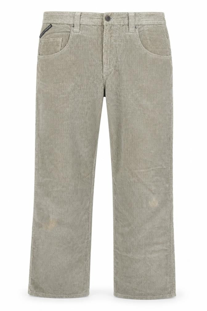 Counter Propaganda Men's Beige Corduroy Trousers 36x32 Relaxed Fit