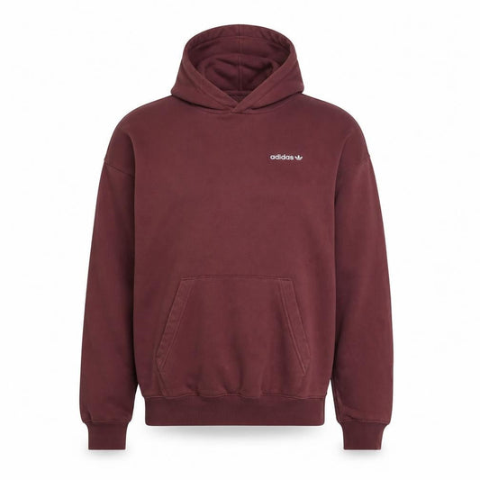 Front view of Adidas women’s burgundy hoodie xs cotton pullover casual sweatshirt