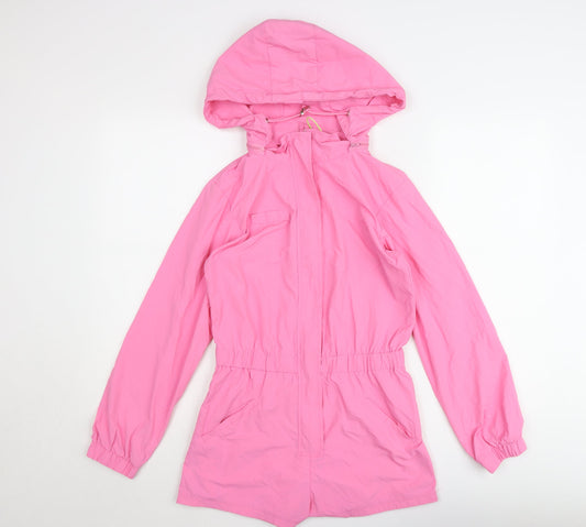Elsie & Fred Women's Pink XS Hooded Anorak Jacket Lightweight