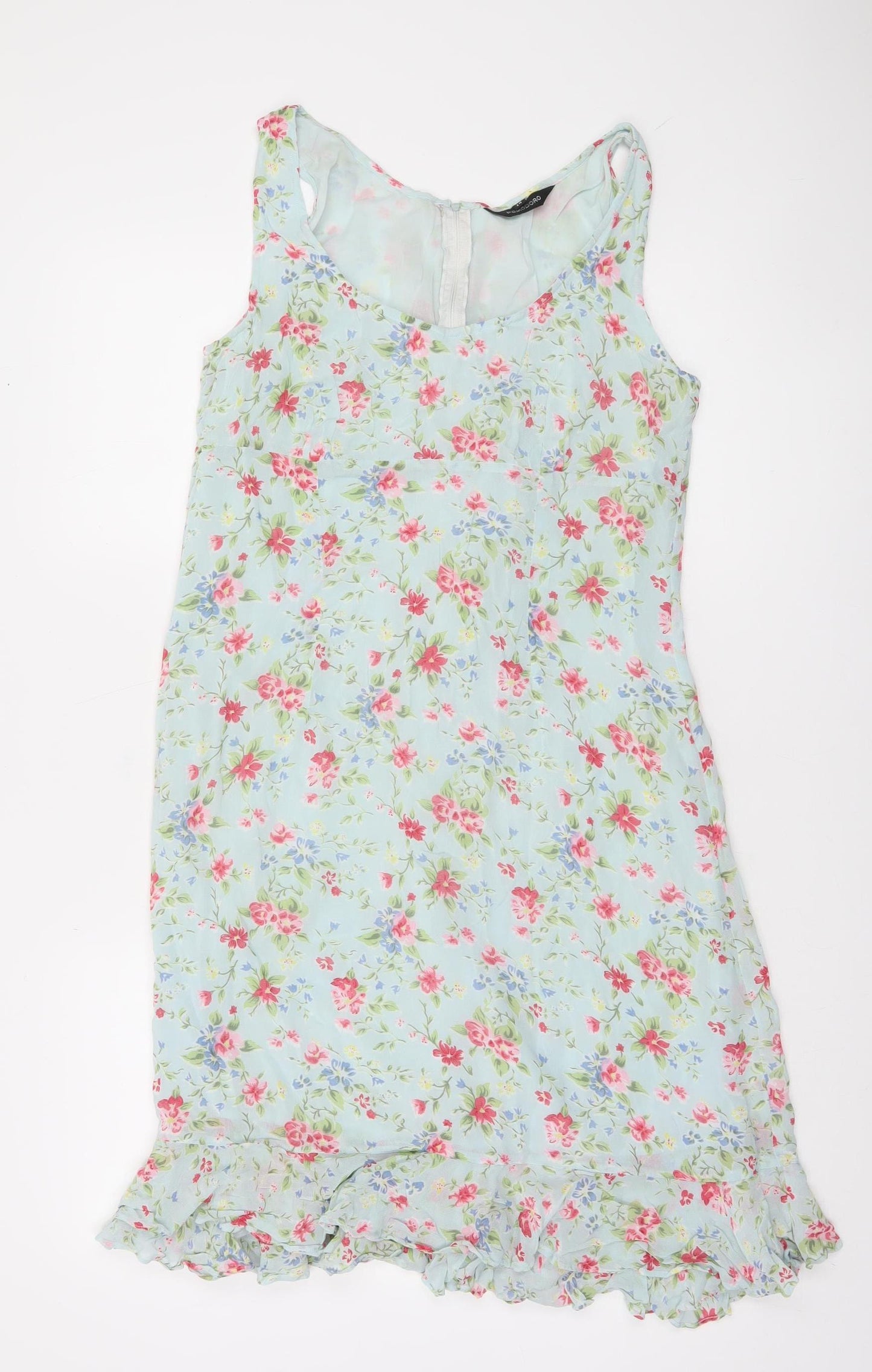 Pomodoro Womens Multicoloured Floral Sleeveless Knee Length Shift Dress Size 14