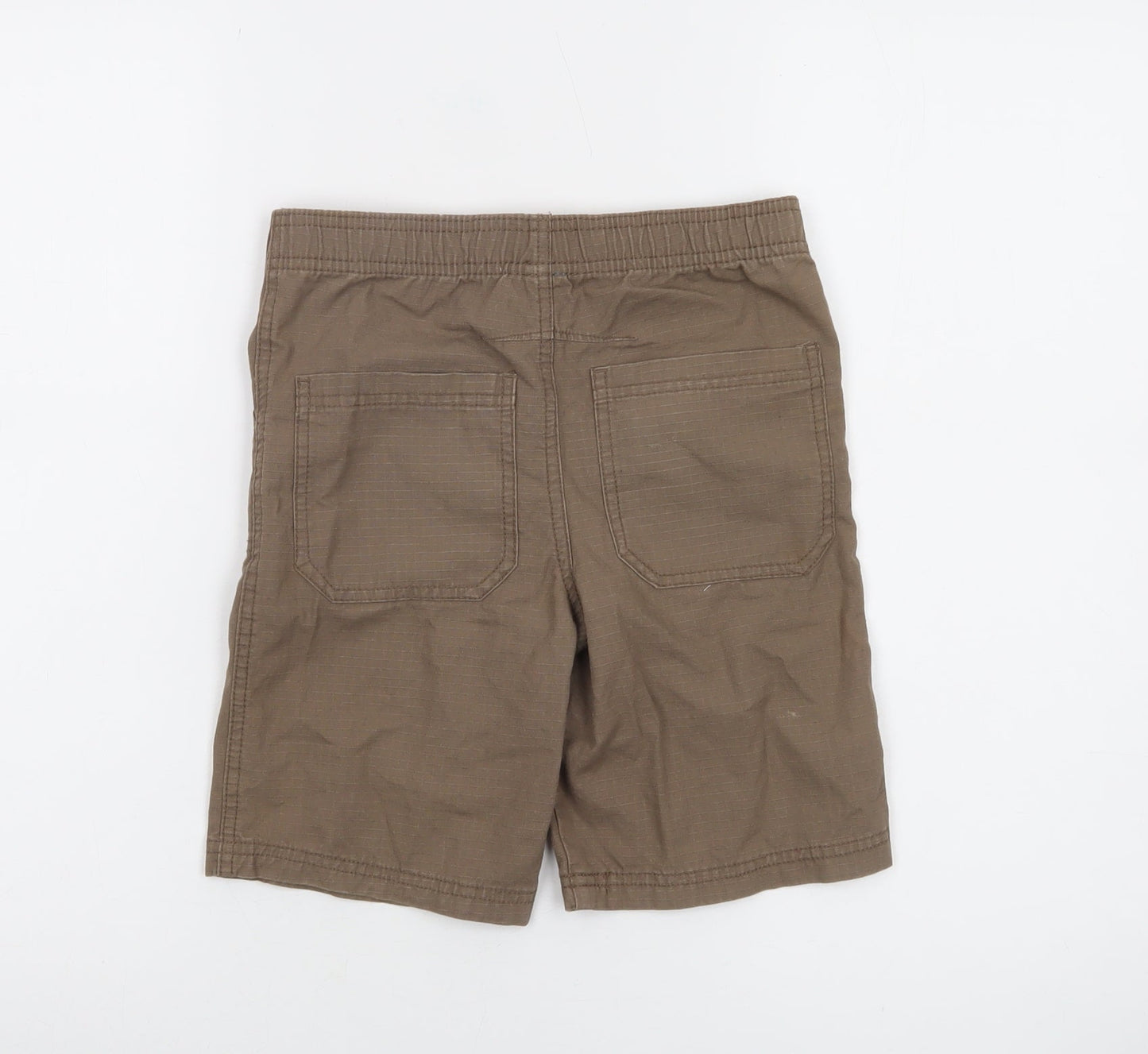 Cherokee Boys Brown Cargo Shorts 6-7 Years Elastic Waist Cotton Twill
