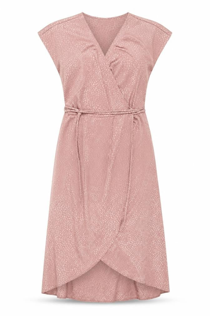Next Women’s Pink Animal Print Satin Midi Wrap Dress Size 8