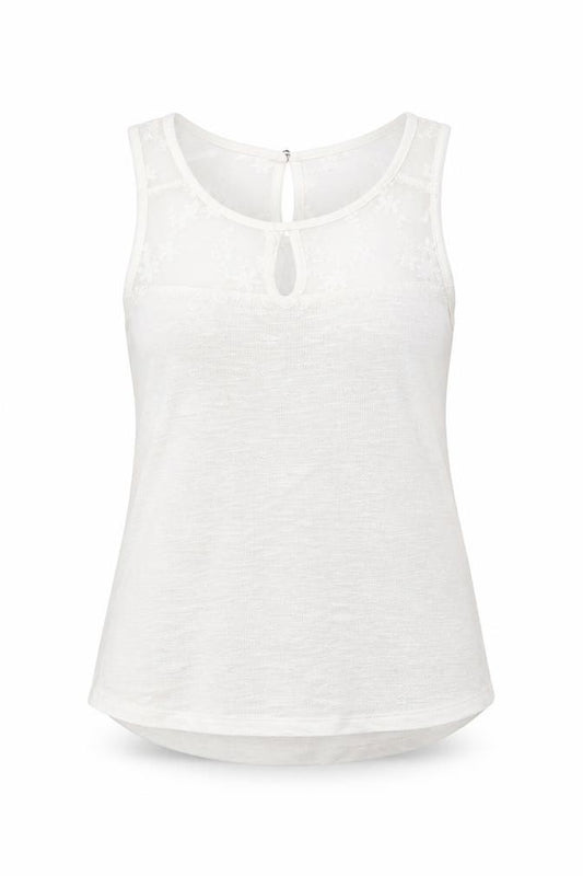 Bershka Women’s White Lace Panel Sleeveless Camisole Top Size S