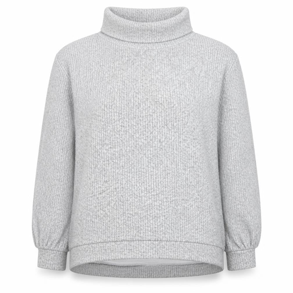 Stradivarius Women Grey Roll Neck Pullover Sweatshirt Size 10