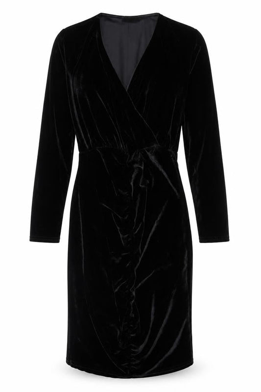 PRETTYLITTLETHING Women’s Black Velvet Bodycon Dress Size 6
