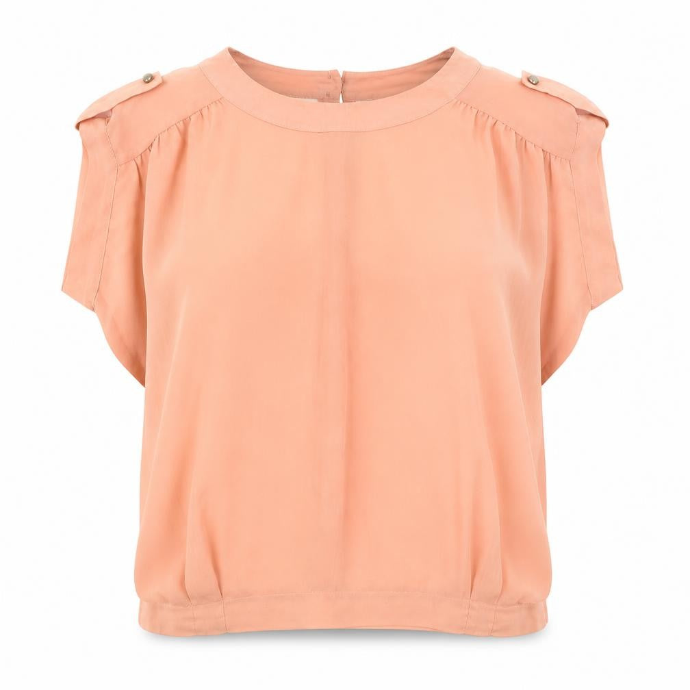 Miss Selfridge Women's Orange Short Sleeve Blouse Size 12