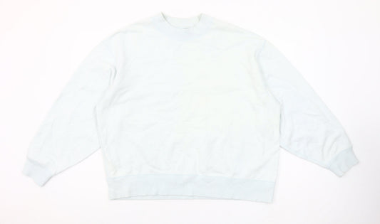 Uniqlo Women Light Blue XL Crew Neck Pullover Sweatshirt