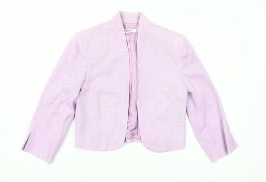 Karida Women’s Lilac Cropped Blazer Jacket Size 10 Cotton Blend
