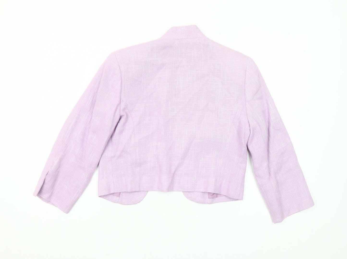 Karida Women’s Lilac Cropped Blazer Jacket Size 10 Cotton Blend