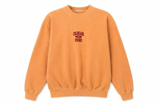 Vintage Colorado Springs 1995 Orange Sweatshirt Womens M Crew Neck Pullover