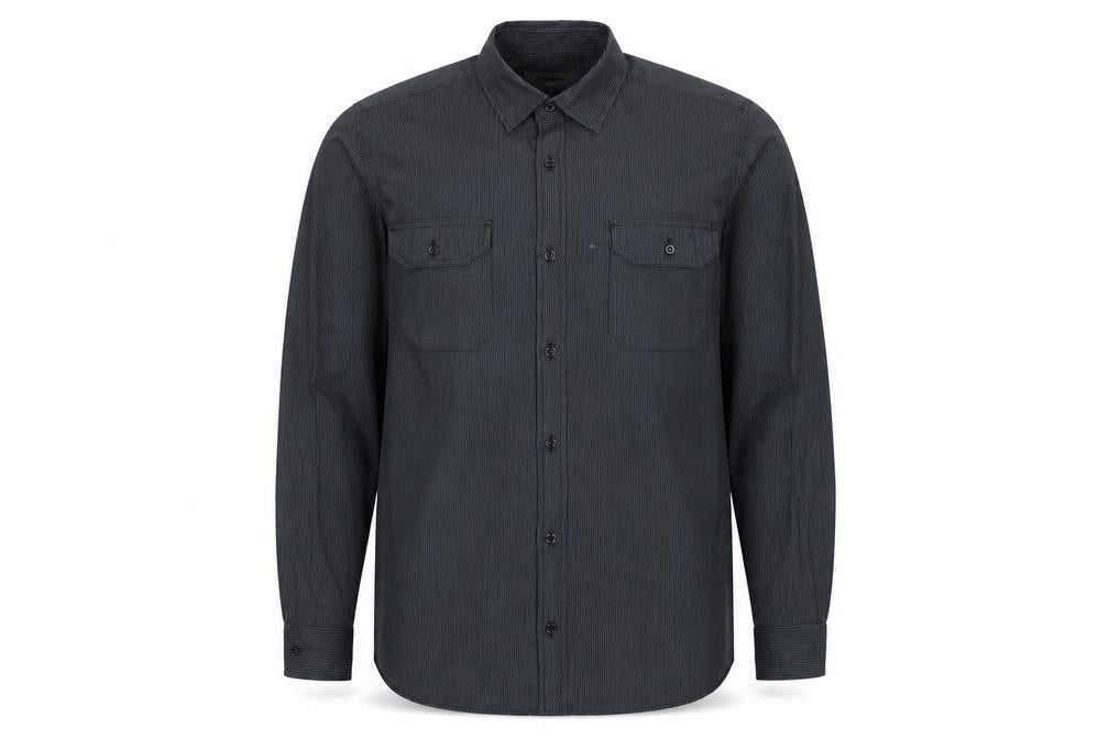 Burton Men's Black Striped Long Sleeve Button-Up Shirt Size M