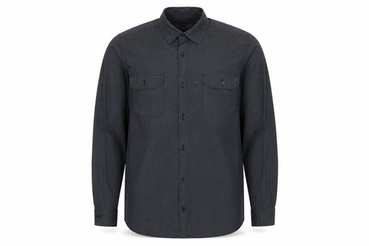 Burton Men's Black Striped Long Sleeve Button-Up Shirt Size M