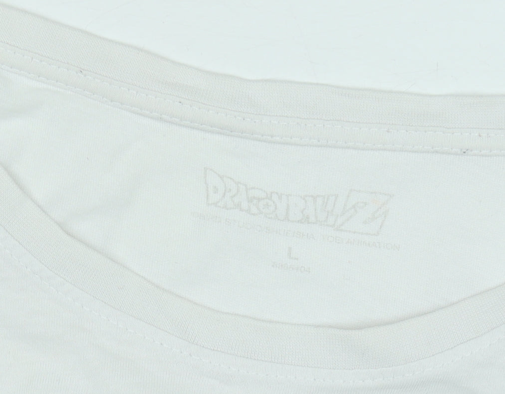 Dragon Ball Z Men’s White L Graphic Crew Neck T-Shirt