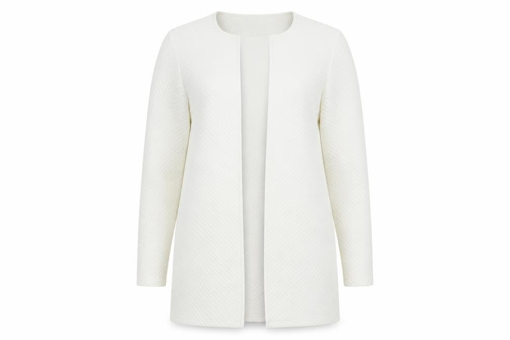Vila Women Ivory Open Knit Long Sleeve Cardigan Size S