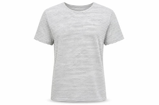 Next Unisex White Striped Slim Fit Cotton T-Shirt M