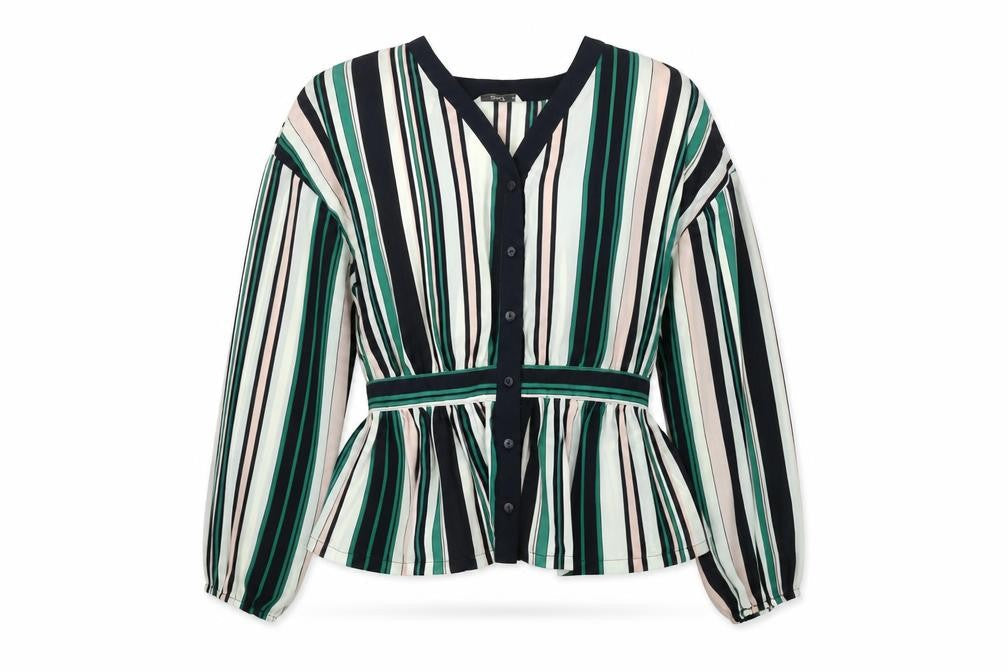 Only Women's Multicoloured Striped Tunic Blouse Size 8