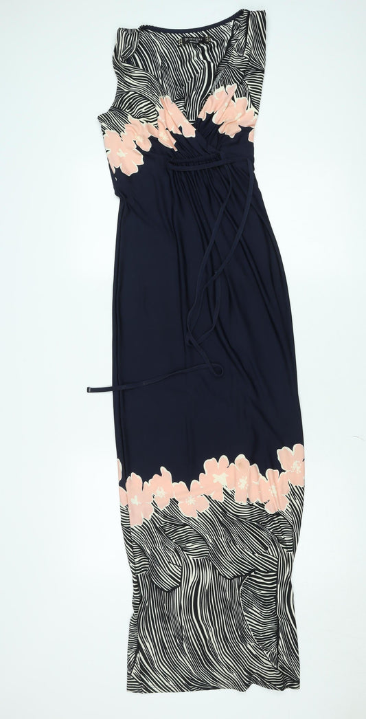 Principles by Ben de Lisi Women's Blue Floral Midi Sheath Dress Size 12