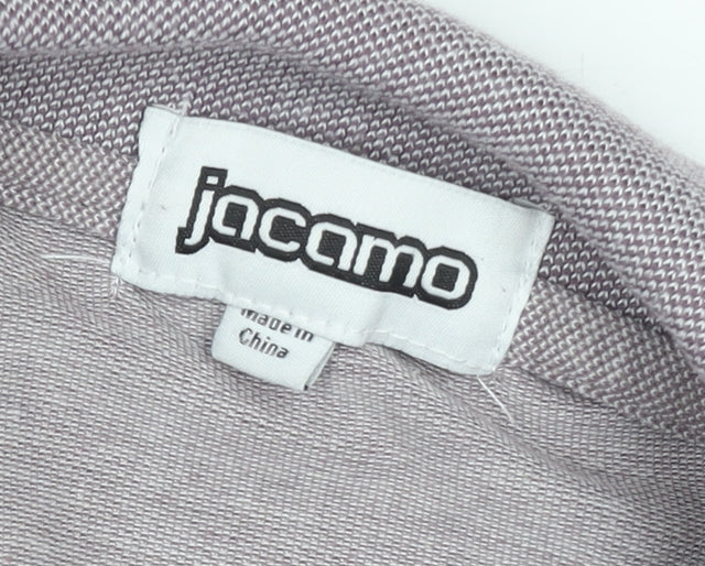 Jacamo Men's Grey Short Sleeve Polo Shirt XL Regular Fit