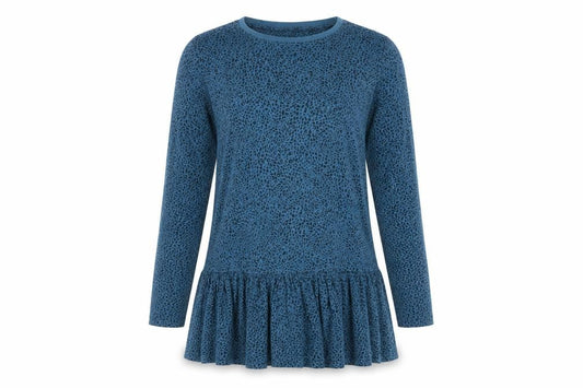 John Lewis & Partners Women Blue Animal Print Tunic Top Size 10