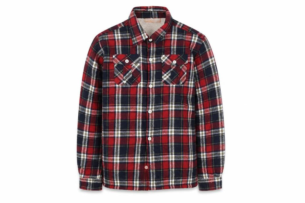 Mountain Warehouse Teens Red Check Flannel Shirt Jacket 164cm