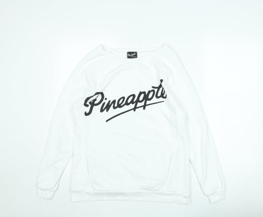 Pineapple by Debbie Moore White XS Pullover Sweatshirt Women