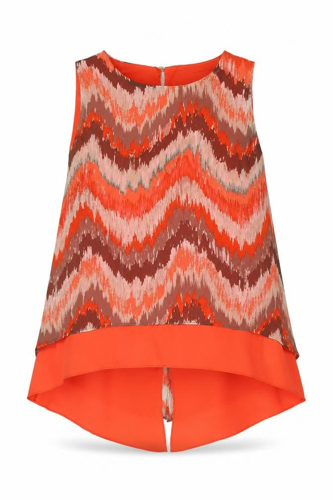 Gerard Womens Multicoloured Size 16 Sleeveless Tunic Blouse