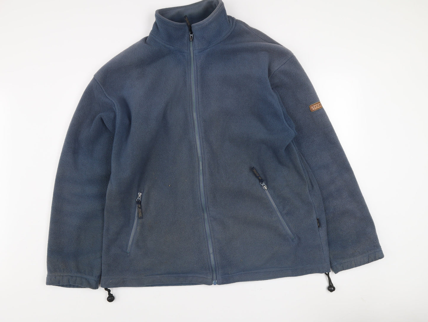 P.G.Field Men's Blue Fleece Full Zip Jacket XL Outdoor Casual