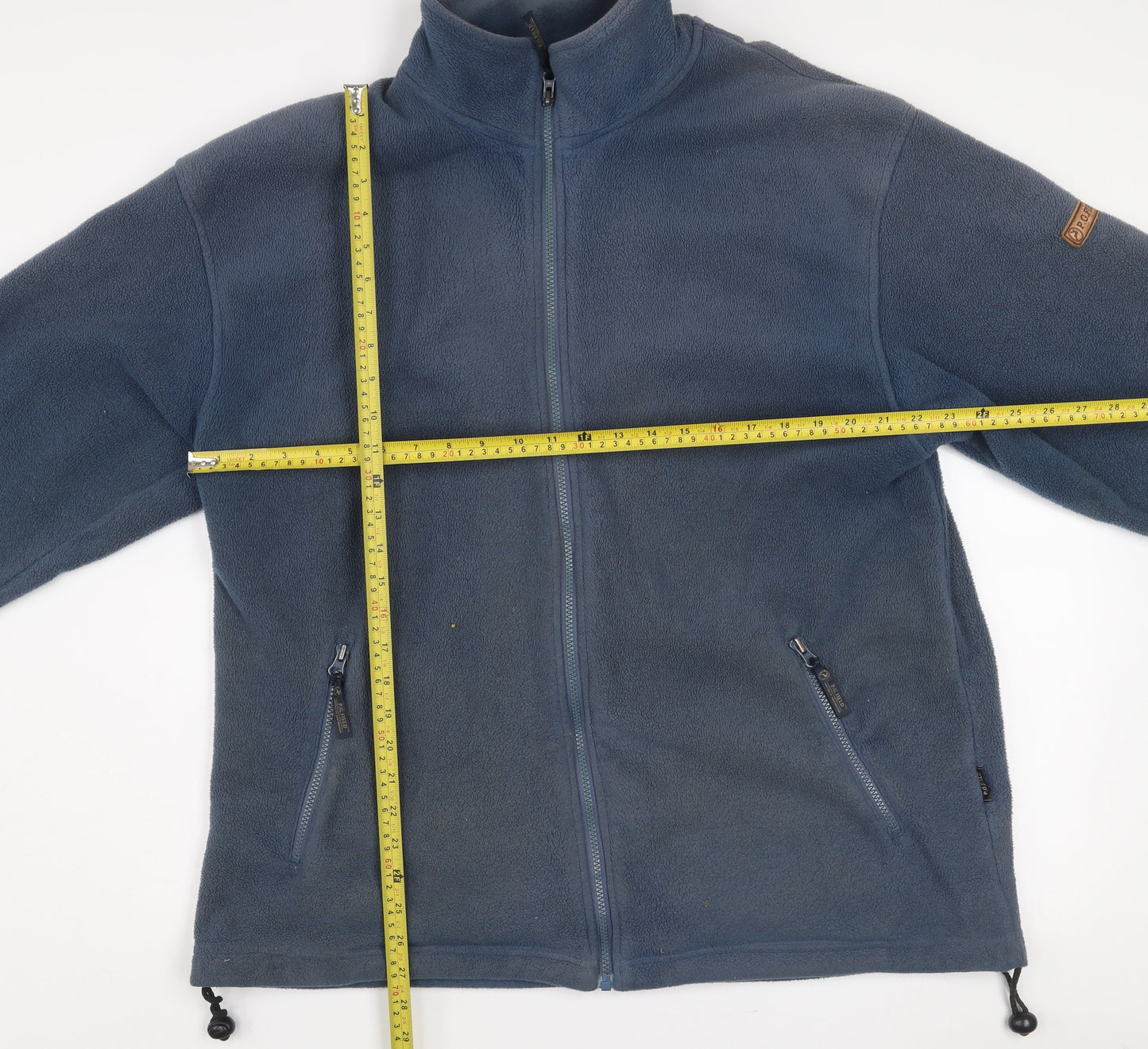 P.G.Field Men's Blue Fleece Full Zip Jacket XL Outdoor Casual