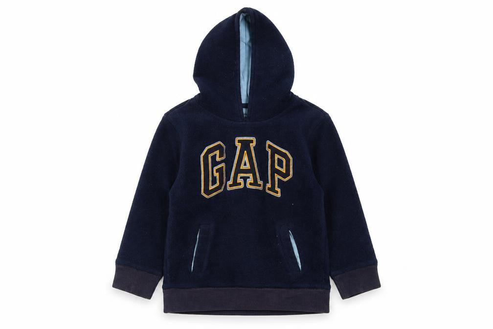 Baby Gap Boys Navy Blue Pullover Hoodie Fleece 5 Years Athletic Dept Logo