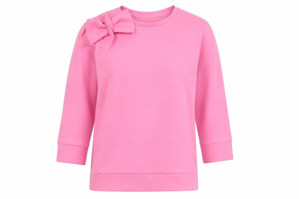 Savida Pink Bow Pullover Sweatshirt Medium Womens Casual