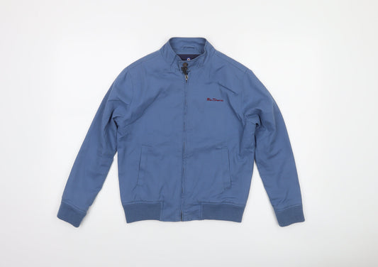 Ben Sherman Boys Blue Cotton Bomber Jacket 10-11 Years Full Zip Casual