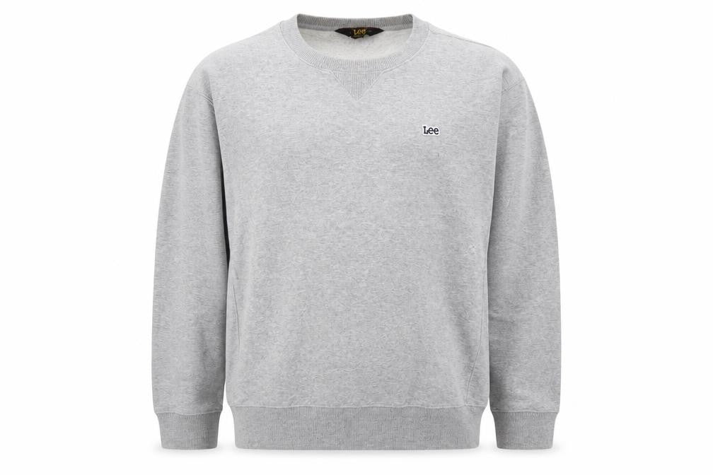 Lee Men's Grey Regular Fit Crew Neck Sweatshirt Size S