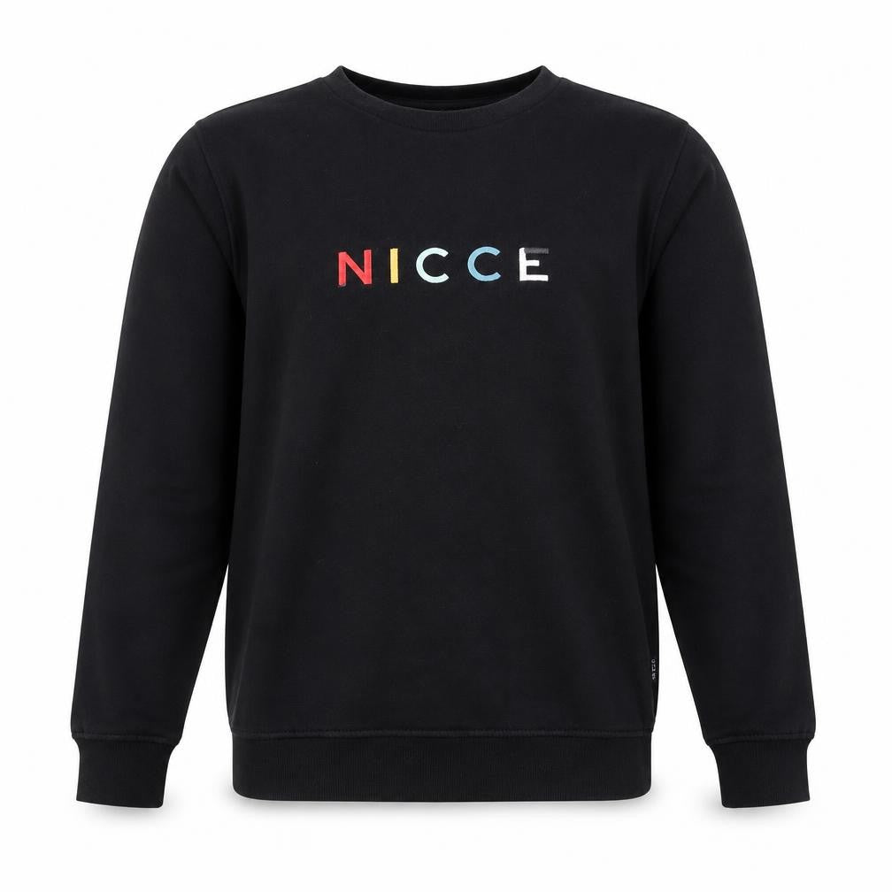 NICCE Men's Black Small Logo Crew Neck Sweatshirt