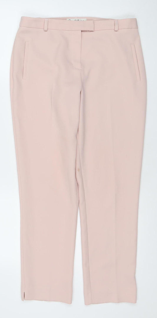 Miss Selfridge Women’s Pink Slim Fit Trousers Size 10 Stretch Workwear