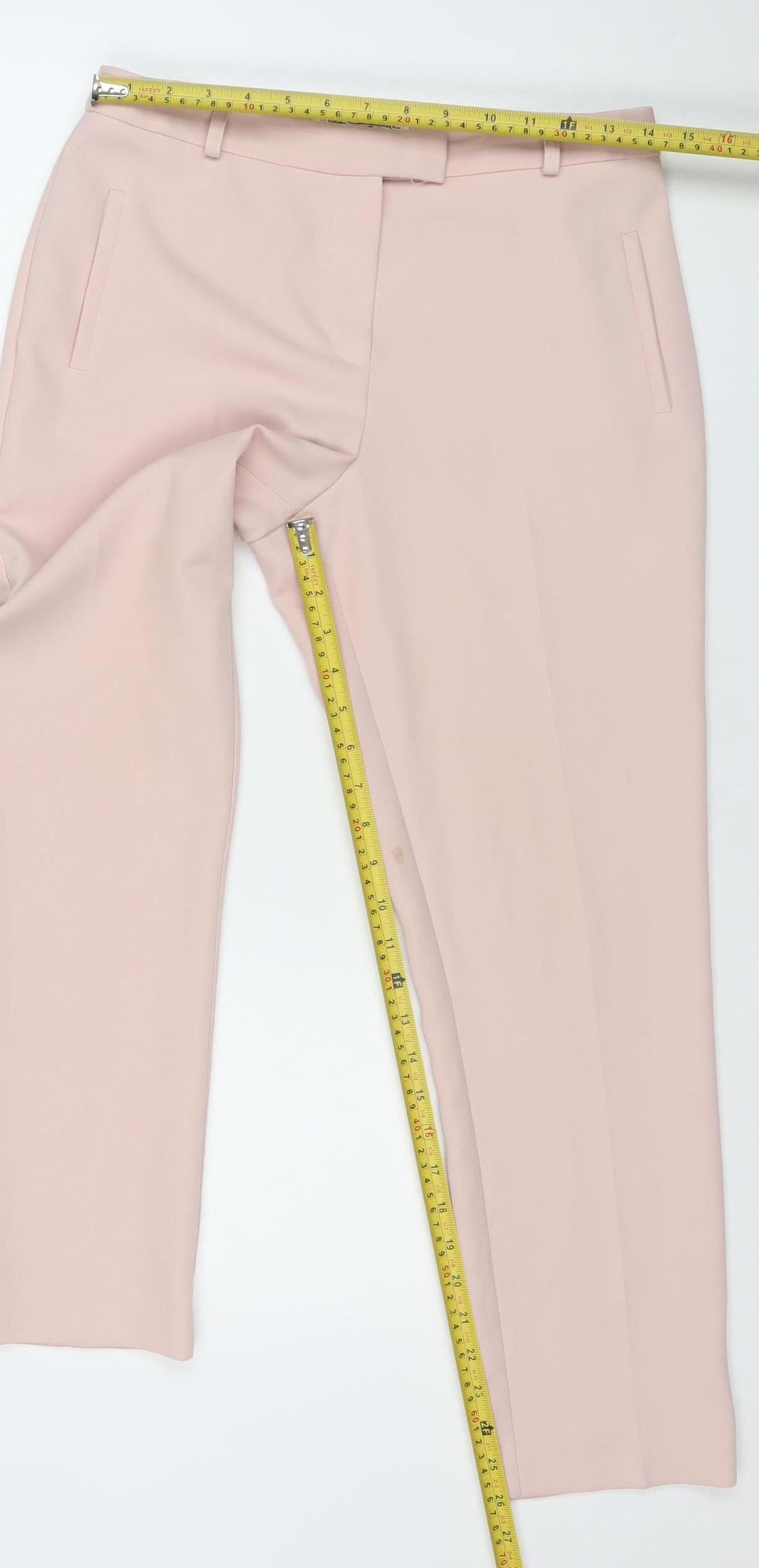 Miss Selfridge Women’s Pink Slim Fit Trousers Size 10 Stretch Workwear