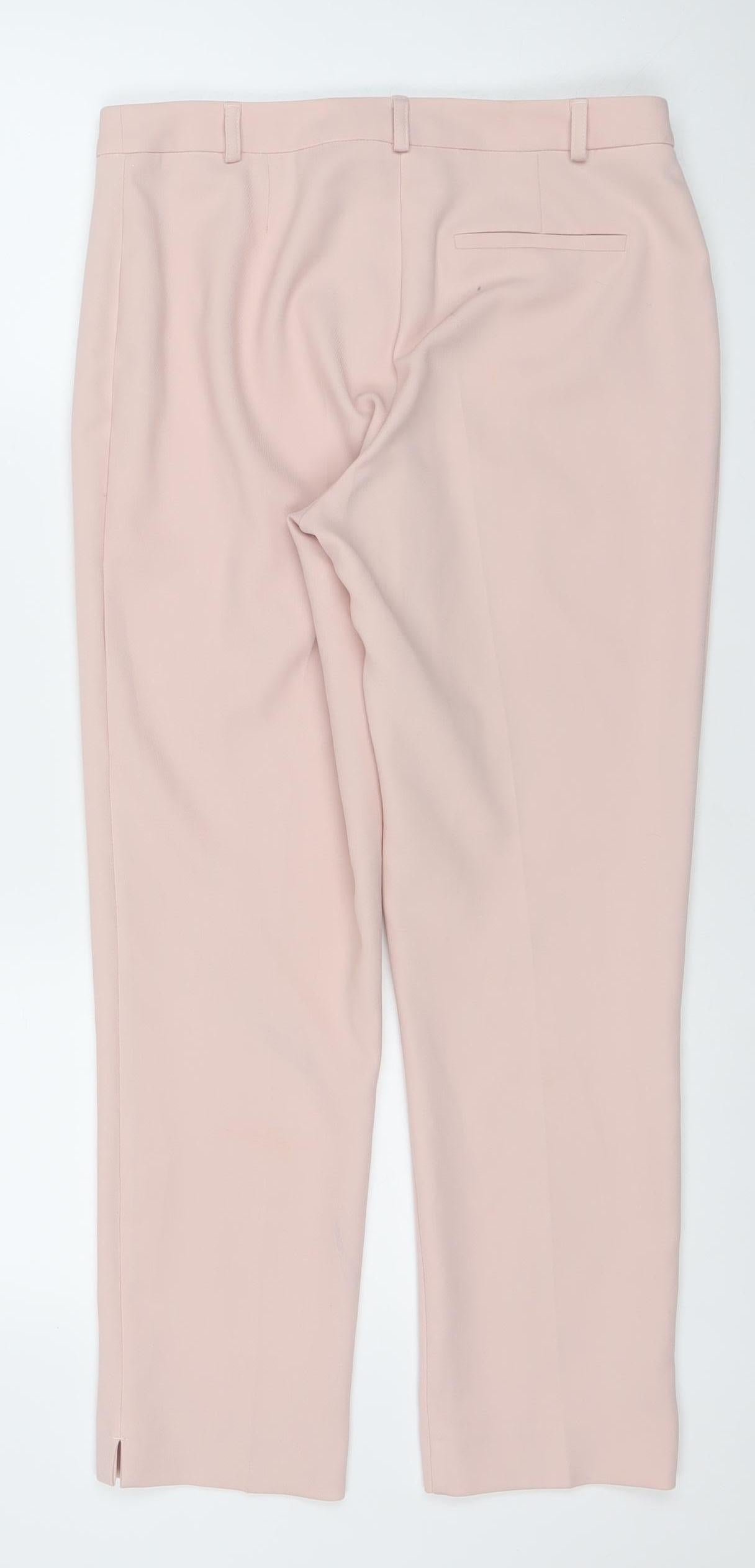 Miss Selfridge Women’s Pink Slim Fit Trousers Size 10 Stretch Workwear