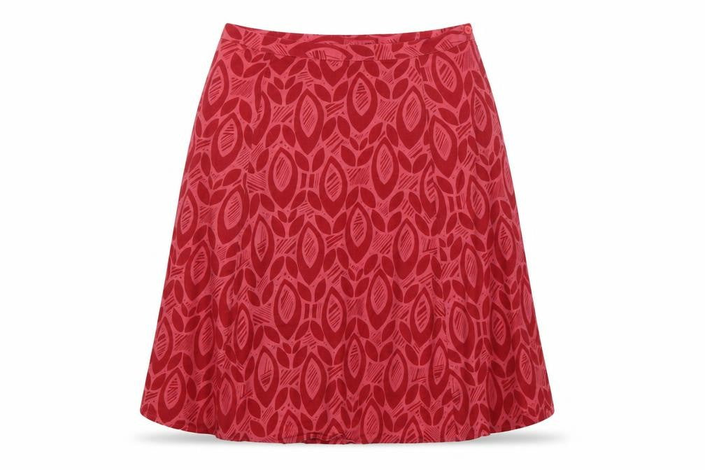Great Plains Womens Red Geometric A-Line Midi Skirt Size 12