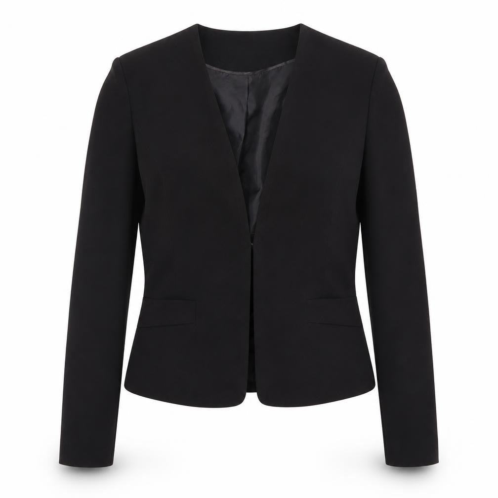 H&M Womens Black Fitted Blazer Jacket Size 6 Classic Workwear