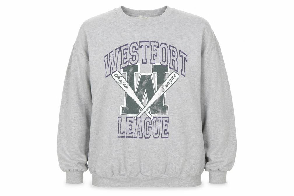 Urban Outfitters Women Grey Graphic Pullover Sweatshirt Size L