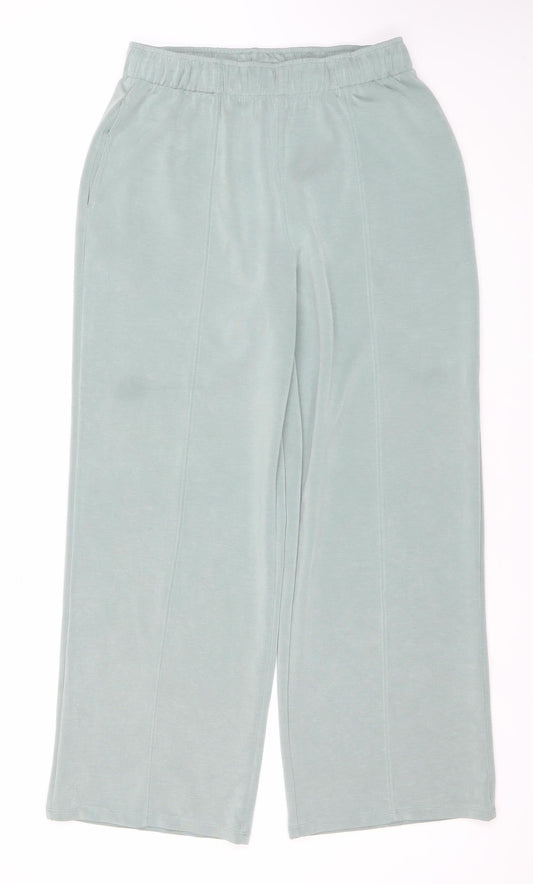 Dunnes Stores Women’s Green Wide-Leg Elastic Waist Trousers Size M