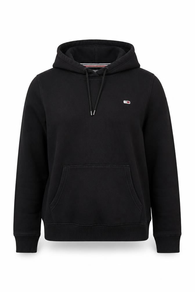 Tommy Jeans Women Black M Pullover Hoodie Cotton Blend