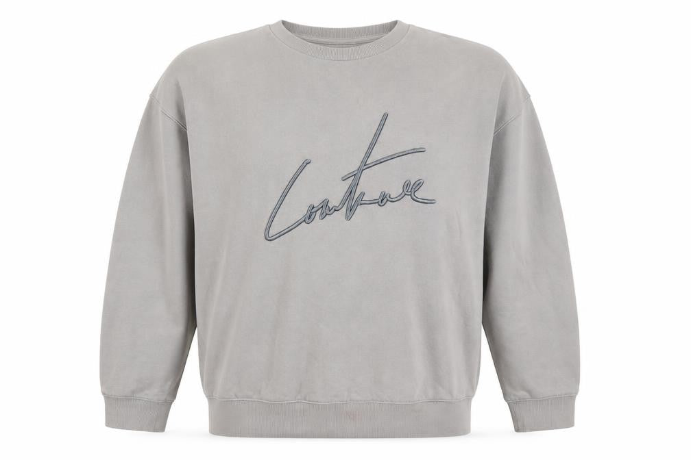 The Couture Club Mens Grey Logo Sweatshirt L Regular Fit